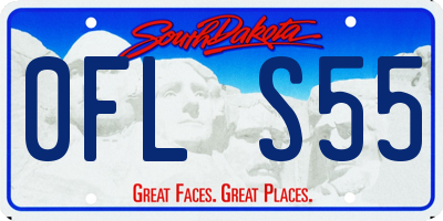 SD license plate 0FLS55