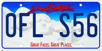 SD license plate 0FLS56