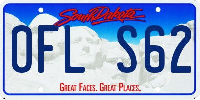 SD license plate 0FLS62