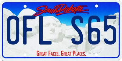 SD license plate 0FLS65