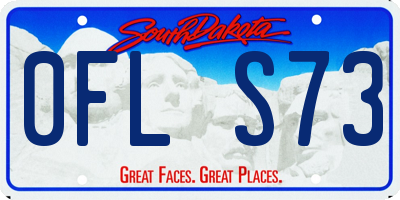 SD license plate 0FLS73