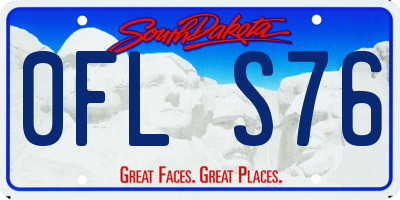 SD license plate 0FLS76