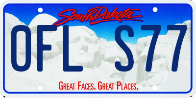 SD license plate 0FLS77