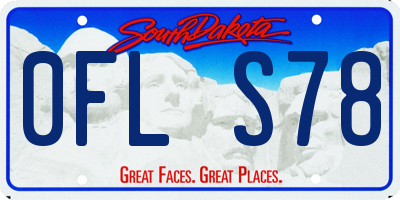 SD license plate 0FLS78