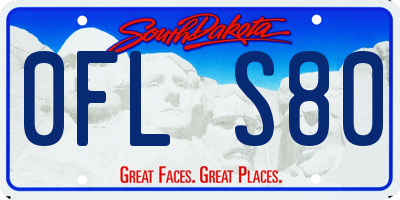 SD license plate 0FLS80