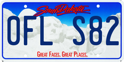 SD license plate 0FLS82