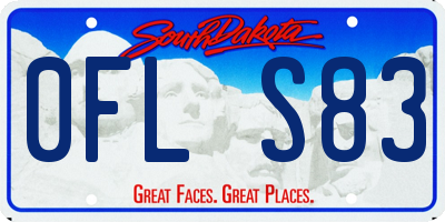 SD license plate 0FLS83