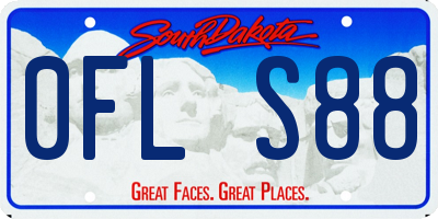 SD license plate 0FLS88