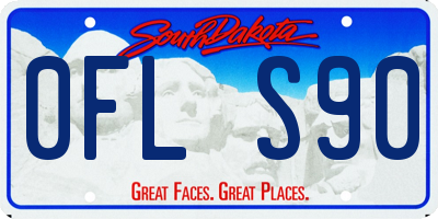SD license plate 0FLS90