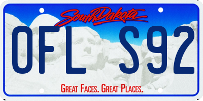 SD license plate 0FLS92
