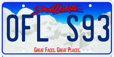 SD license plate 0FLS93