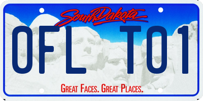 SD license plate 0FLT01