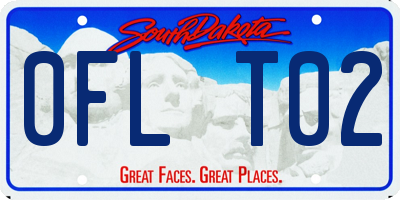 SD license plate 0FLT02