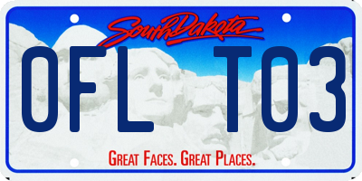SD license plate 0FLT03