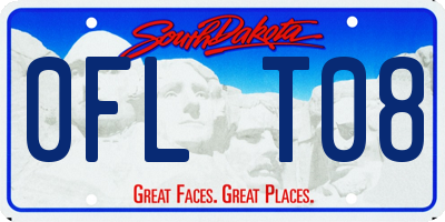 SD license plate 0FLT08