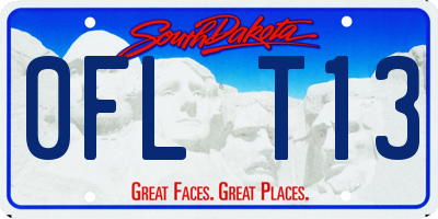 SD license plate 0FLT13