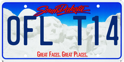 SD license plate 0FLT14