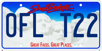 SD license plate 0FLT22