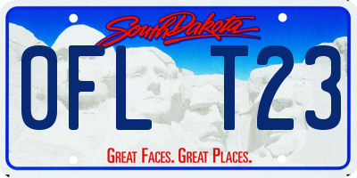 SD license plate 0FLT23