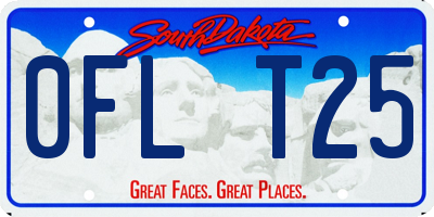 SD license plate 0FLT25