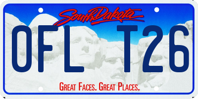 SD license plate 0FLT26