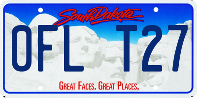 SD license plate 0FLT27