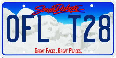 SD license plate 0FLT28