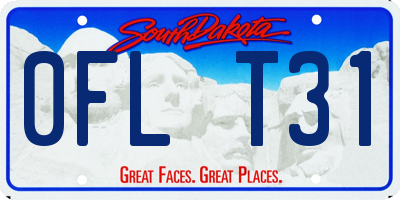 SD license plate 0FLT31