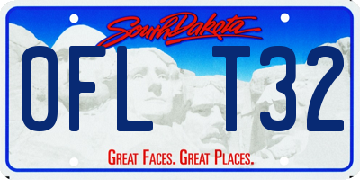SD license plate 0FLT32