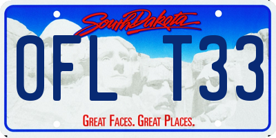 SD license plate 0FLT33