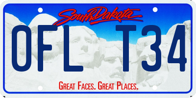 SD license plate 0FLT34
