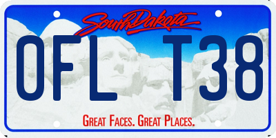 SD license plate 0FLT38