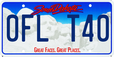SD license plate 0FLT40