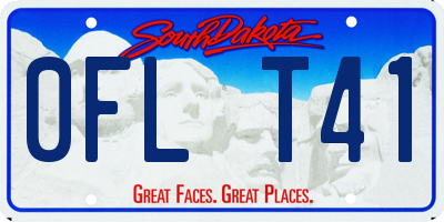 SD license plate 0FLT41