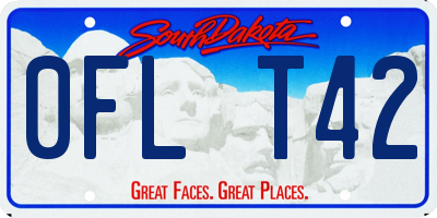 SD license plate 0FLT42