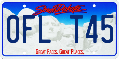 SD license plate 0FLT45