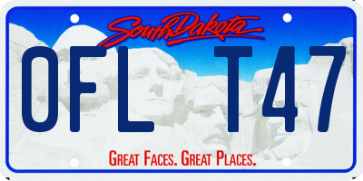 SD license plate 0FLT47