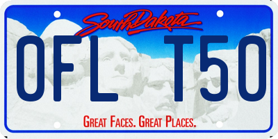 SD license plate 0FLT50