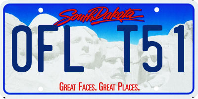 SD license plate 0FLT51