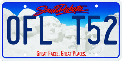 SD license plate 0FLT52