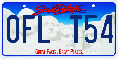 SD license plate 0FLT54