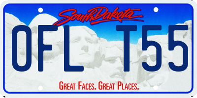 SD license plate 0FLT55
