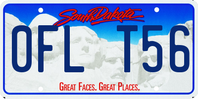 SD license plate 0FLT56