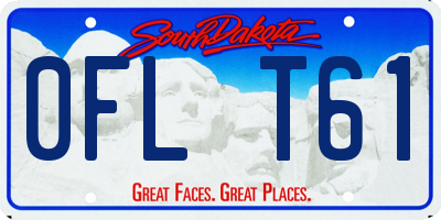SD license plate 0FLT61