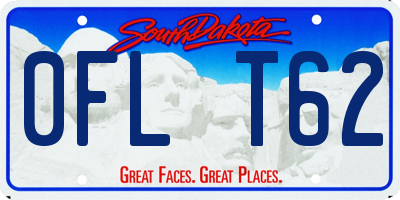 SD license plate 0FLT62