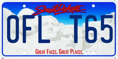 SD license plate 0FLT65