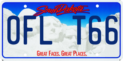 SD license plate 0FLT66