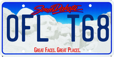 SD license plate 0FLT68