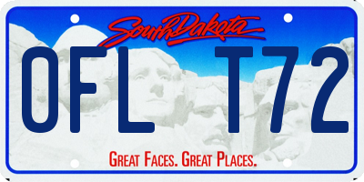 SD license plate 0FLT72