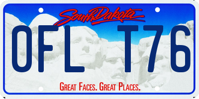 SD license plate 0FLT76
